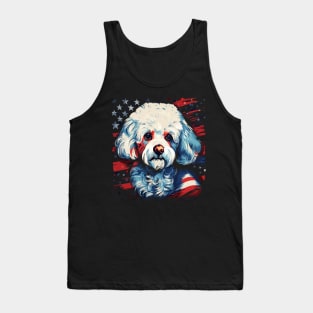 Patriotic Bichon Frise Tank Top